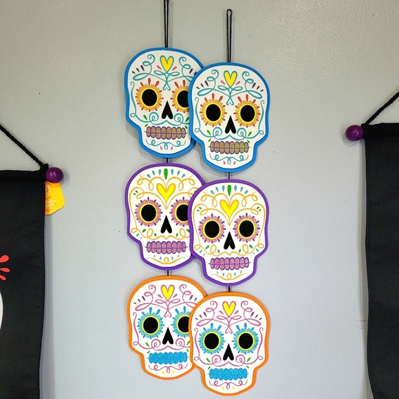 Dia De Los Muertos Set - 14pc Set - Day of the Dead Sugar Skulls Halloween - Picture 4 of 8